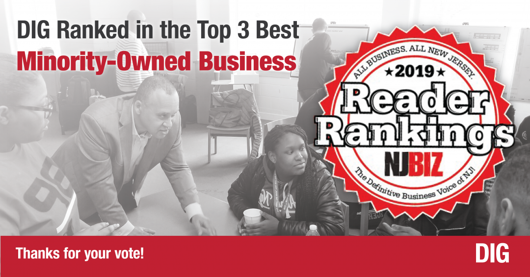 DIG Ranked in the Top 3 Best Minority-Owned Business in the 2019 NJBIZ Reader Rankings